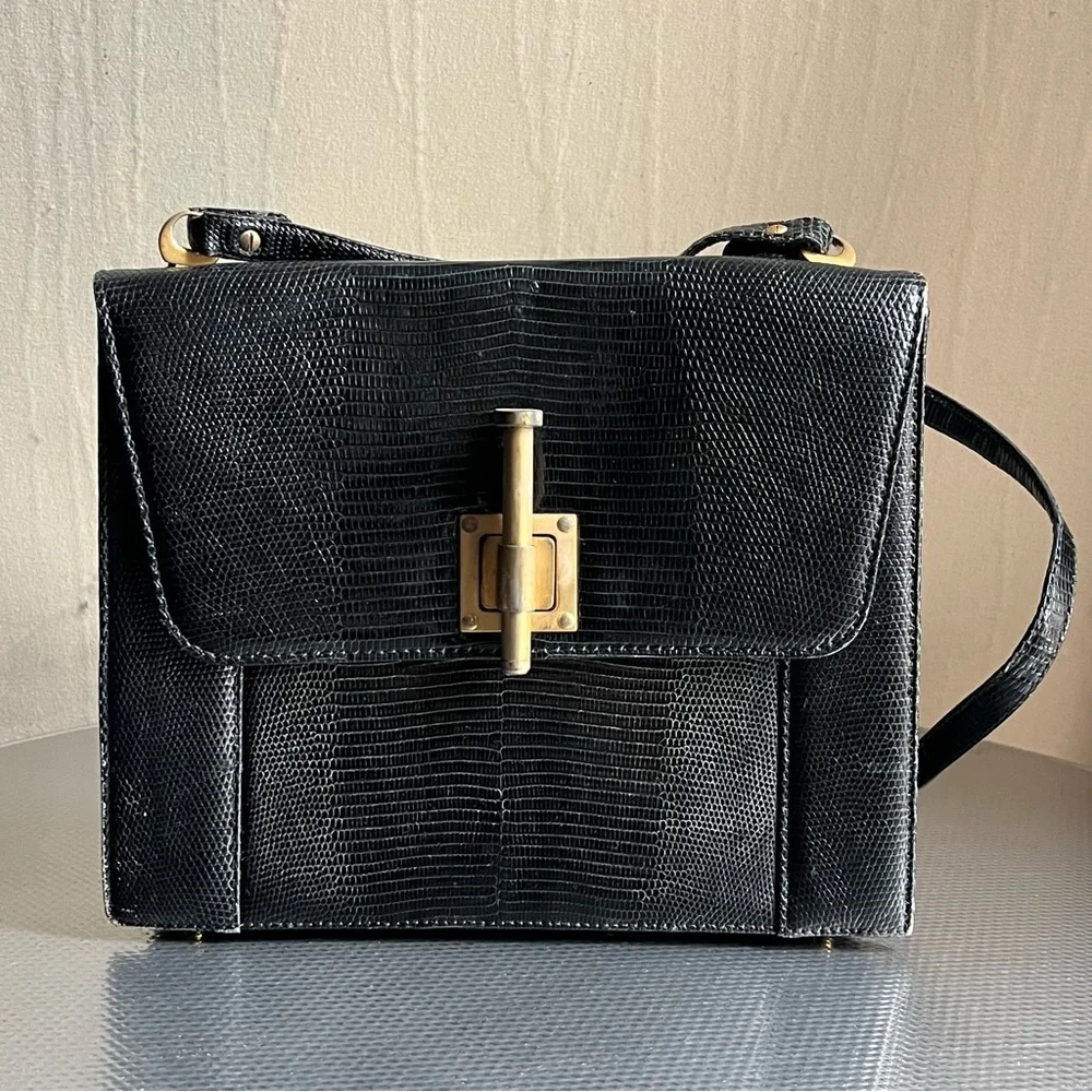 Donna Karan vintage lizard skin handbag